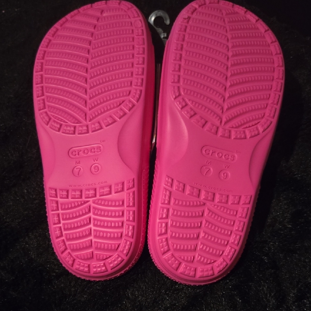 CROCS Fuchsia Slide Sandals - Picture 6 of 6